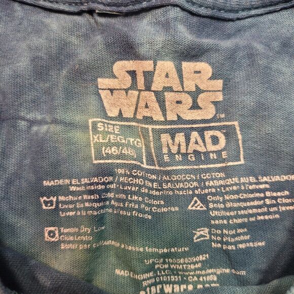 Star Wars Tie Dye T-Shirt Ltd Edition Adult XL 46/48 EUC Grogu Mandalorian - Picture 3 of 7